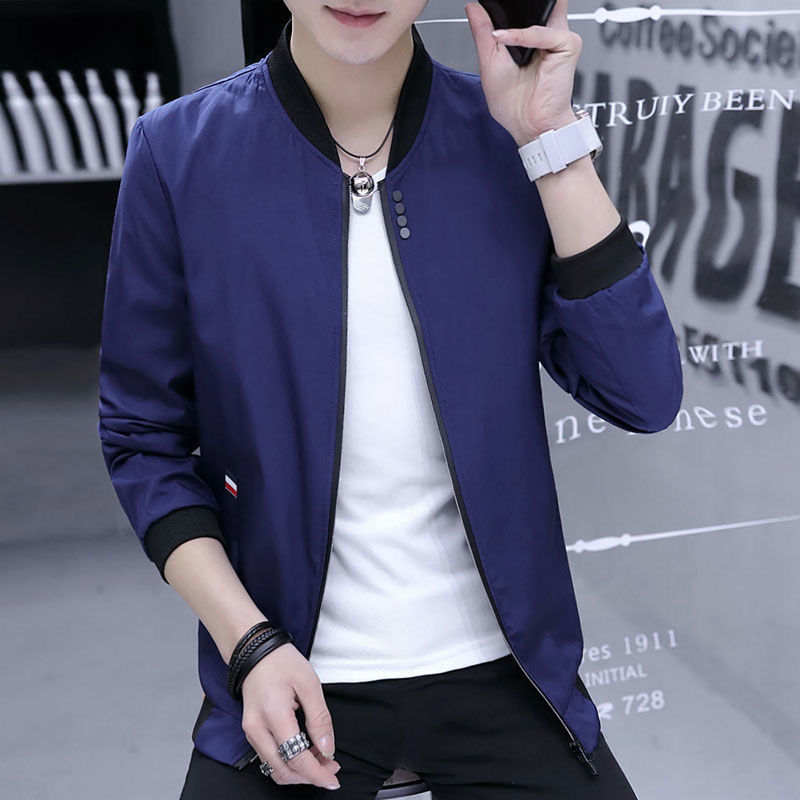 Men&apos;s spring and autumn youth thin baseball uniform slim casual jacket
