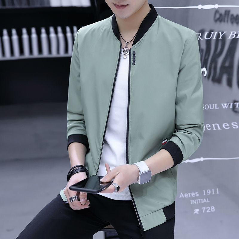 Men&apos;s spring and autumn youth thin baseball uniform slim casual jacket