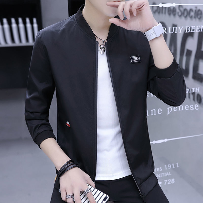 Men&apos;s spring and autumn youth thin baseball uniform slim casual jacket
