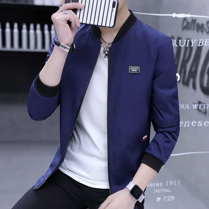 Men&apos;s spring and autumn youth thin baseball uniform slim casual jacket
