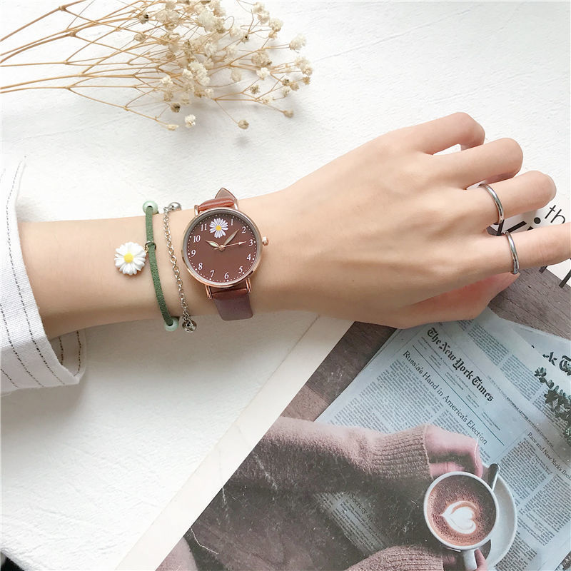 Watch female student new small daisy simple female watch