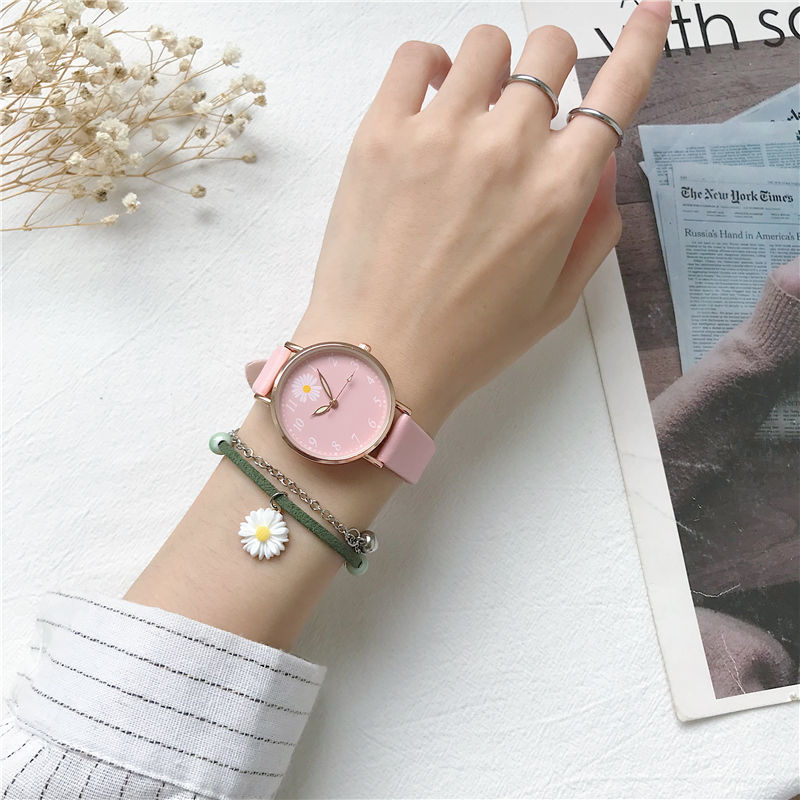 Watch female student new small daisy simple female watch