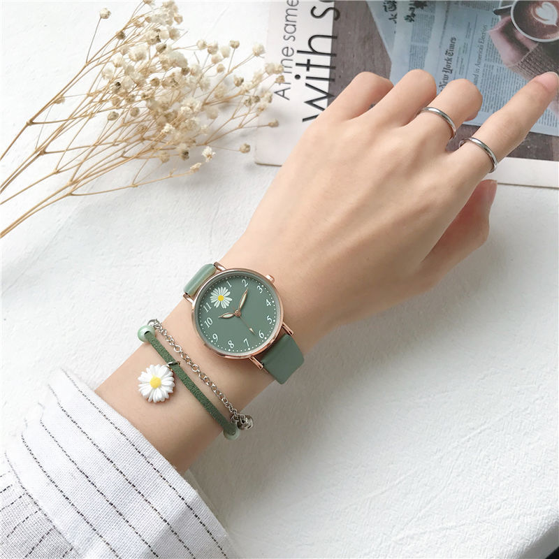Watch female student new small daisy simple female watch