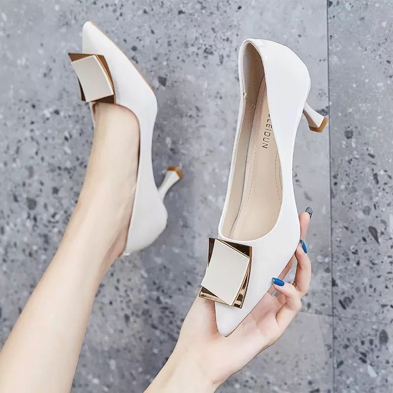 High-heeled stiletto new French style single shoes high heels women shoes