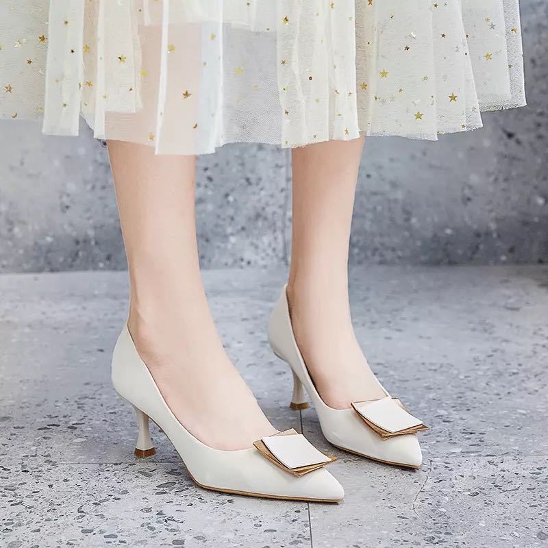 High-heeled stiletto new French style single shoes high heels women shoes