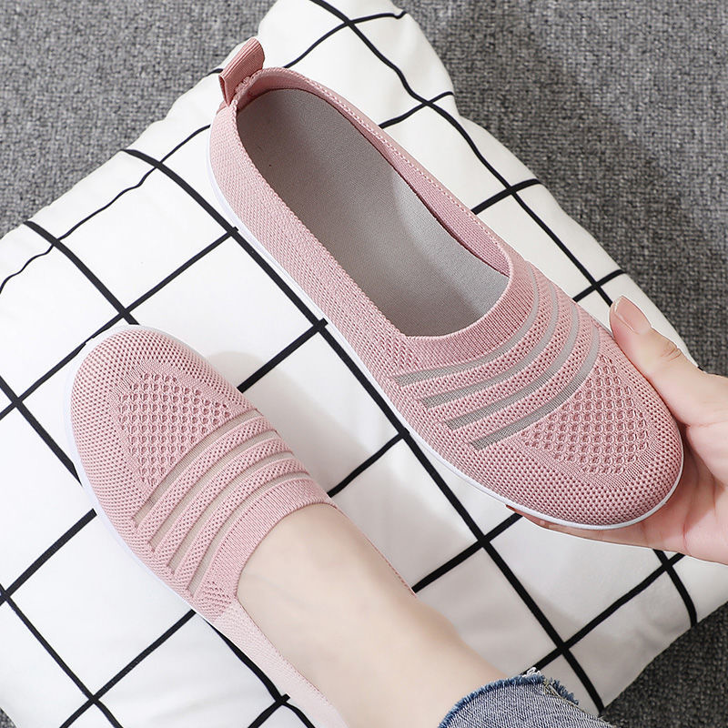 Summer new style women&apos;s casual running sports net shoes flat shoes