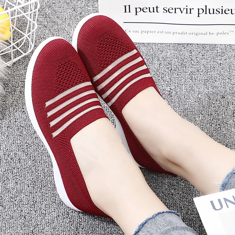 Summer new style women&apos;s casual running sports net shoes flat shoes