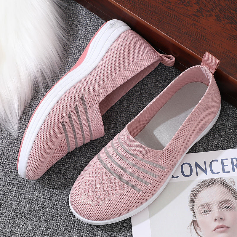 Summer new style women&apos;s casual running sports net shoes flat shoes