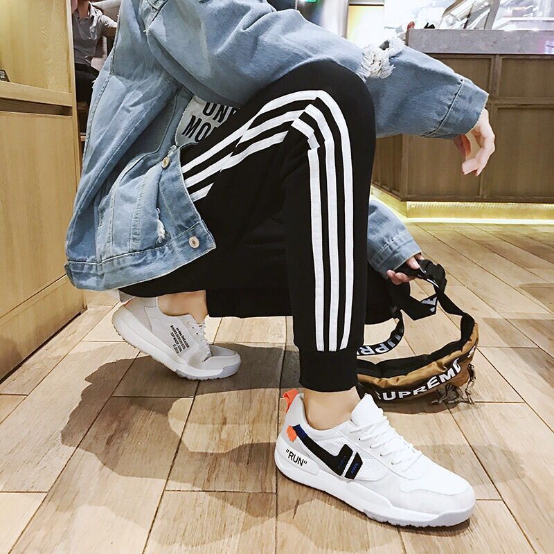 Autumn sports students tie-foot casual pants male students all-match pants