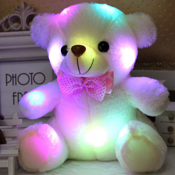 Fast delivery within 1-5 days New Arrival  boy Dolls Lovely Soft LED Colorful Glowing Teddy Bear Stuffed Plush Toy Gifts For Birthday girl baby toy
