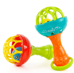 1pc Rattles Develop Baby Intelligence Grasping Gums Plastic Hand Bell Rattle  girl boy Toys As picture