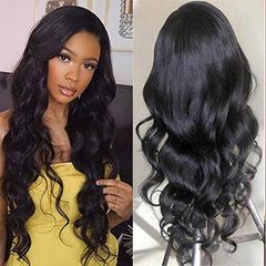 Valentine gifts Women Gift Women Long Curly Hair Weave Black Body Wave Wigs For Ladie black onesize