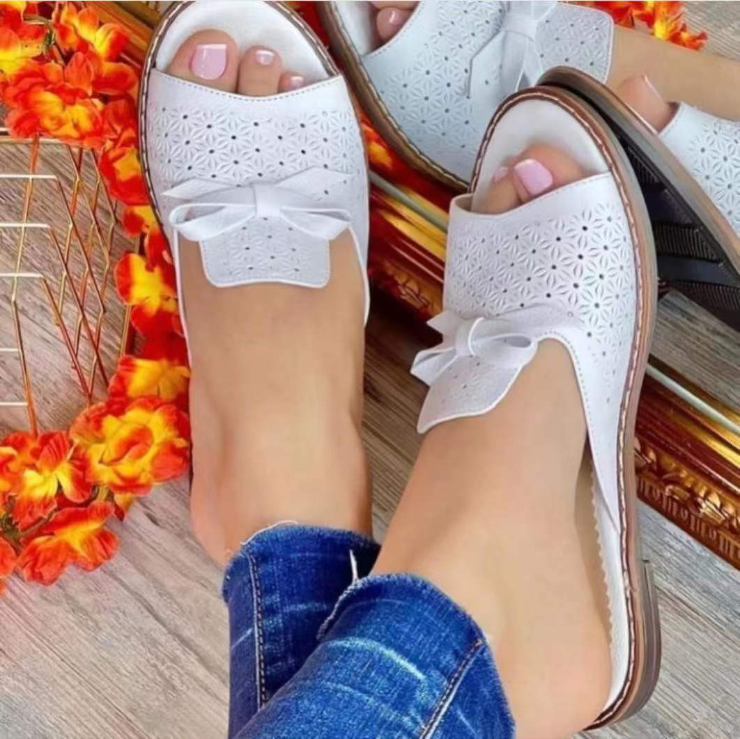 Ladies shoes big size 39 -42 Women’s slope heel sandals ladies flat thick sole middle heel shoes open shoes
