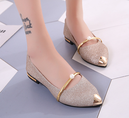 Fast delivery within 1-5 days Ladies shoes Flat bottom women shoes women low heel pointed toe flat shoes ladies Ballet girl Dance party shoes