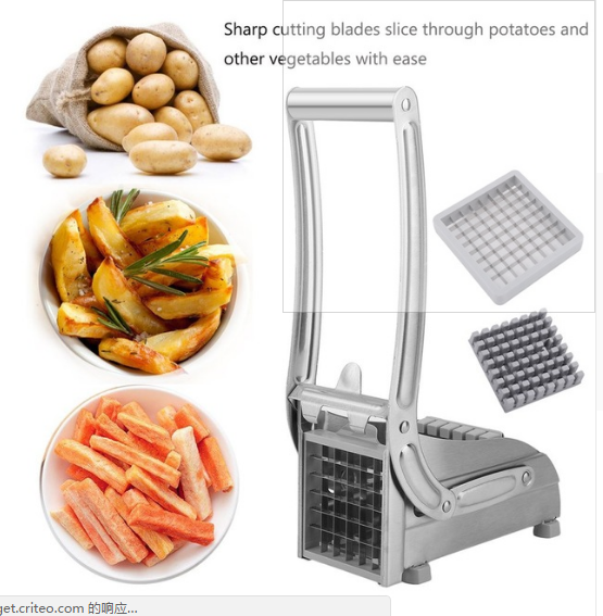 Stainless Steel Home Kitchen Potato Chipper French Fries Slicer Chips Cutter