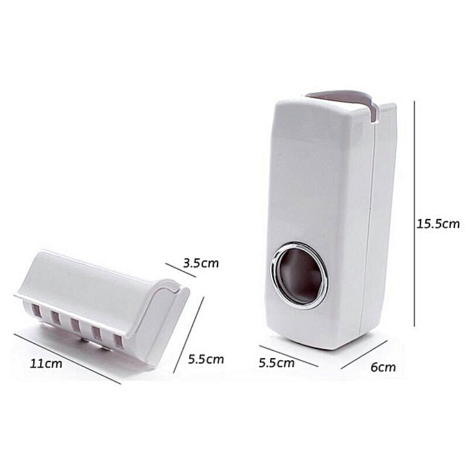 Automatic Toothpaste Dispenser and 5 Toothbrush Holder