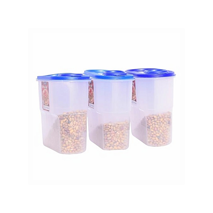 3 Pieces Cereals Container / Kitchen Organizer Storage - 2ltrs