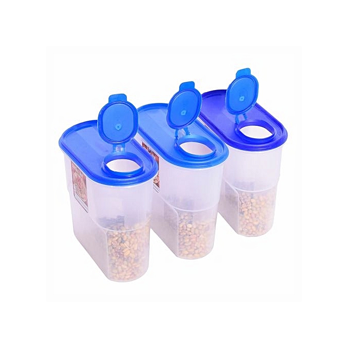 3 Pieces Cereals Container / Kitchen Organizer Storage - 2ltrs