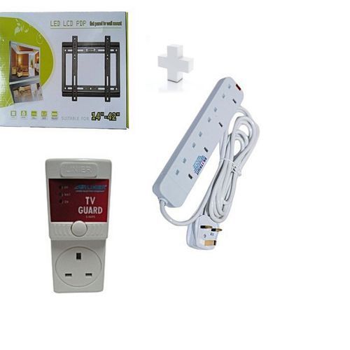 Wall Mounting Bracket for 14 - 42 TV plus free Tv guard and free4way extension.