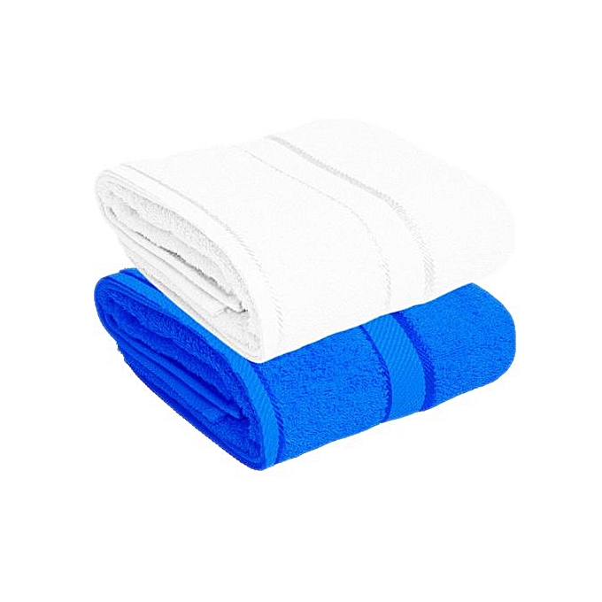 For Her &amp; For Him Couples Bath Towel Set of 2 - 100% Premium Cotton
