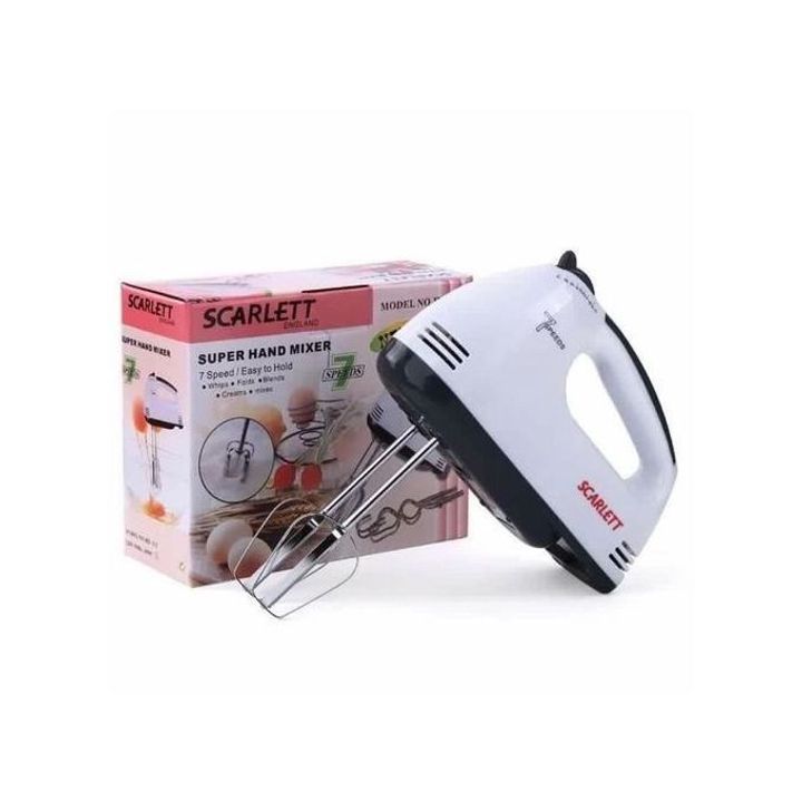 Scarlett 7 Speed Super Electric Hand Mixer white