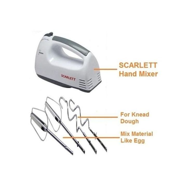 Scarlett 7 Speed Super Electric Hand Mixer white