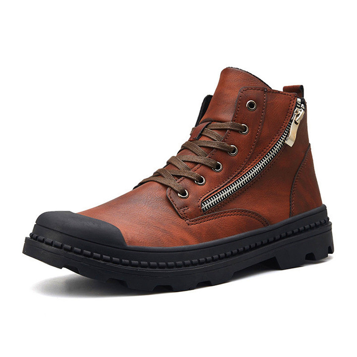 New Outdoor Shoes, British High-Up Leisure Anti-skid Shoes, Wear-Resistant Leather Shoes