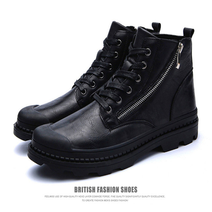 New Outdoor Shoes, British High-Up Leisure Anti-skid Shoes, Wear-Resistant Leather Shoes
