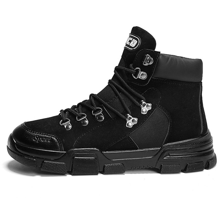 Spring 2019 New Shoes Men&apos;s High Help Martin Boots Fashion Thick-soled Sports Shoes Have gifts