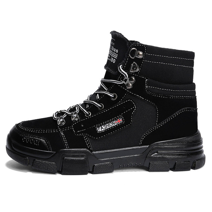 Spring 2019 New Shoes Men&apos;s High Help Martin Boots Fashion Thick-soled Sports Shoes Have gifts