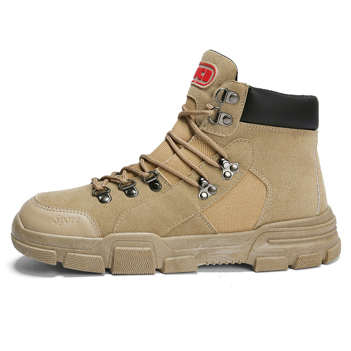 Spring 2019 New Shoes Men&apos;s High Help Martin Boots Fashion Thick-soled Sports Shoes Have gifts