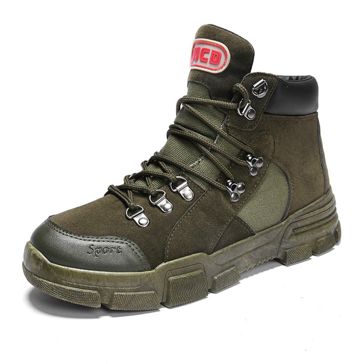 Spring 2019 New Shoes Men&apos;s High Help Martin Boots Fashion Thick-soled Sports Shoes Have gifts