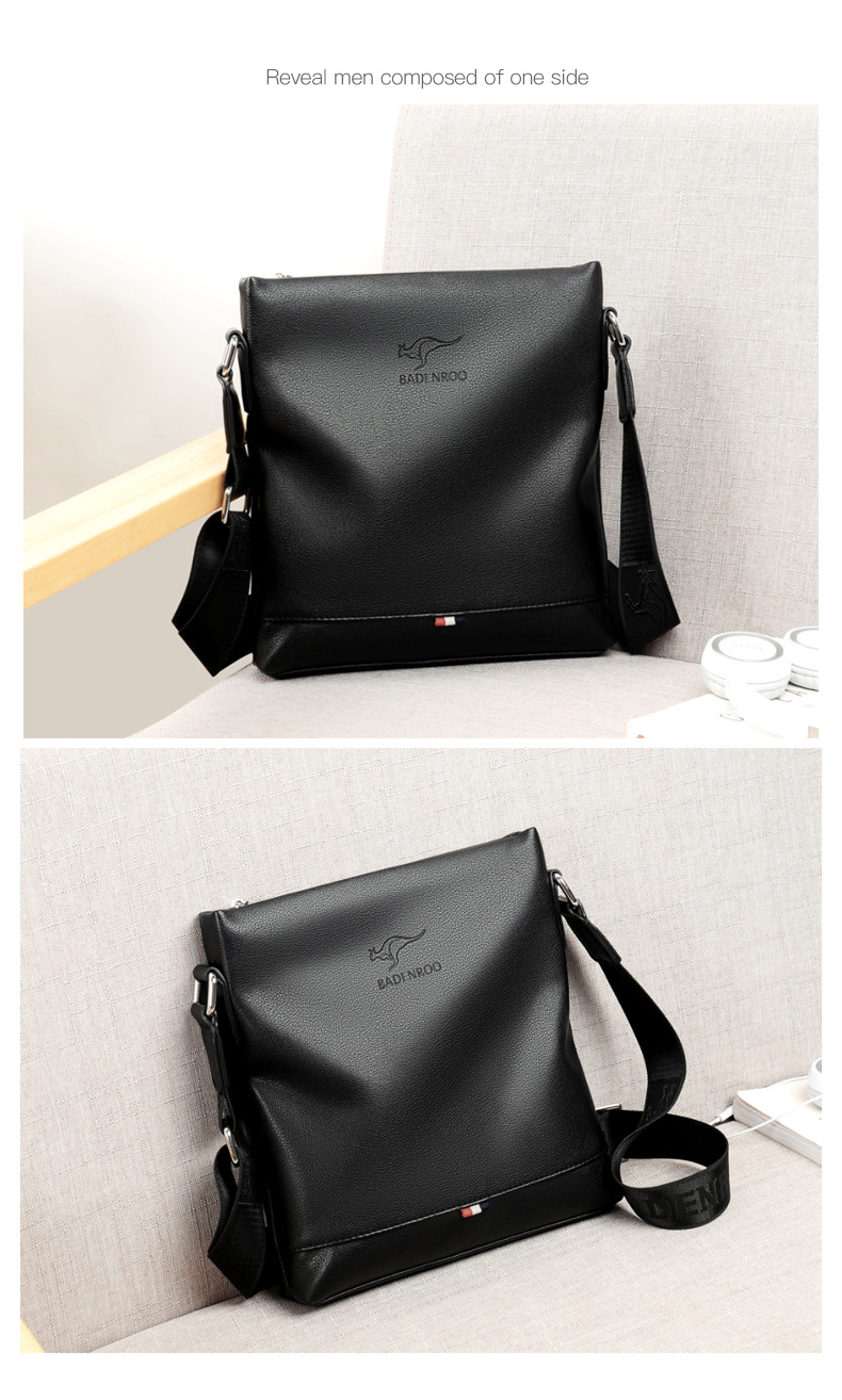 New fashion wear resistant waterproof Pu men's One Shoulder Messenger Bag