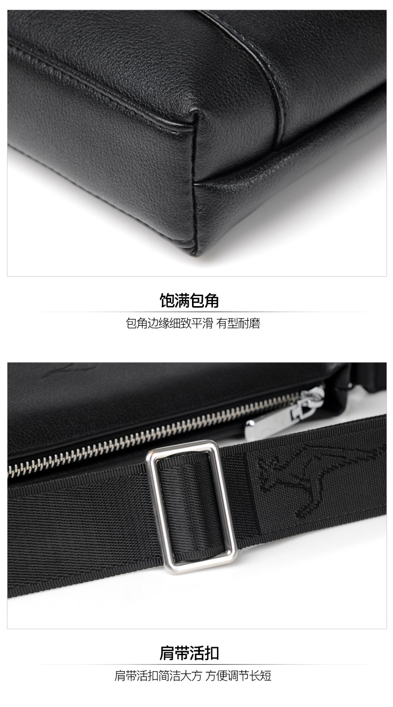 New fashion wear resistant waterproof Pu men's One Shoulder Messenger Bag