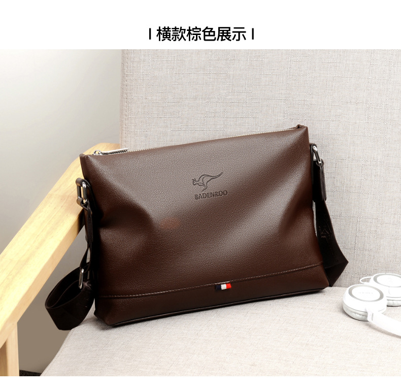 New fashion wear resistant waterproof Pu men's One Shoulder Messenger Bag