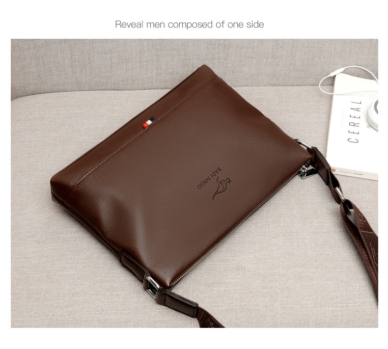 New fashion wear resistant waterproof Pu men's One Shoulder Messenger Bag