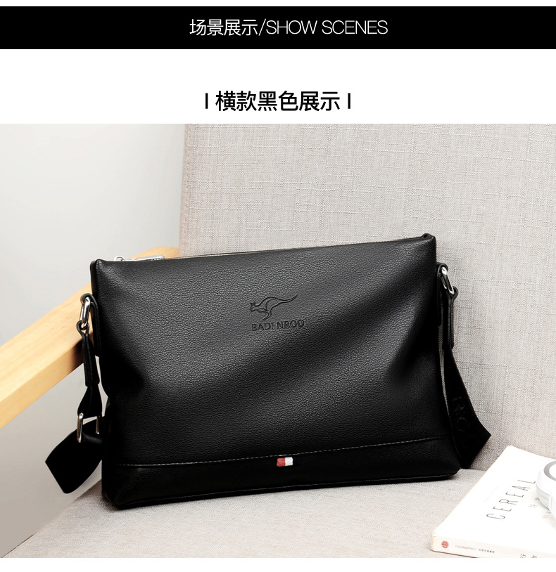 New fashion wear resistant waterproof Pu men's One Shoulder Messenger Bag