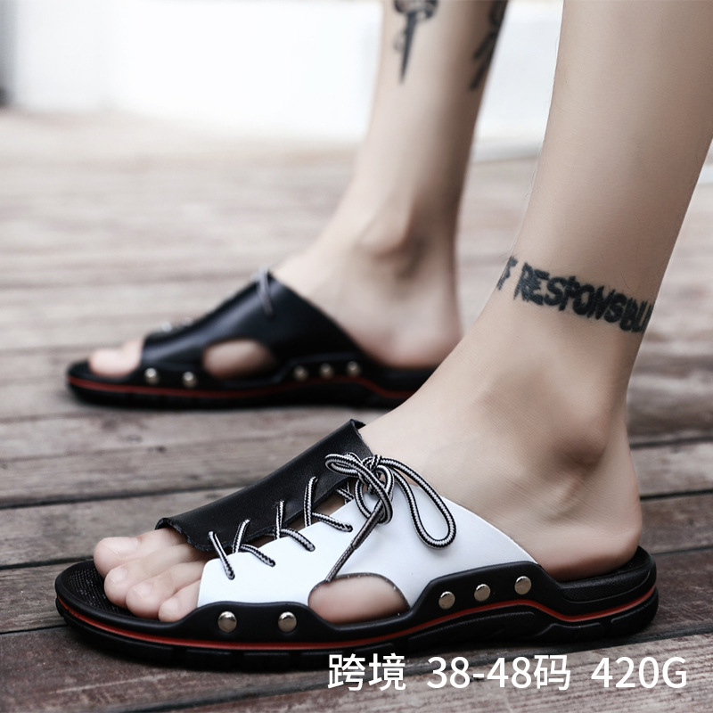 Beach shoes men's new breathable summer large size sandals casual fashion flip flops