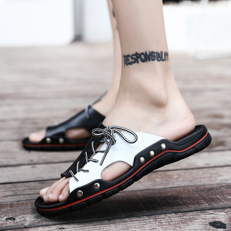 Beach shoes men's new breathable summer large size sandals casual fashion flip flops