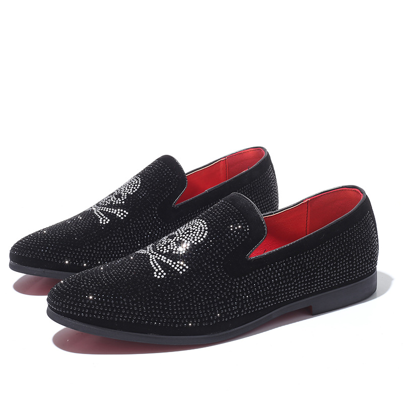 Trendy and versatile diamond youth Pullover casual flat heeled men's shoes