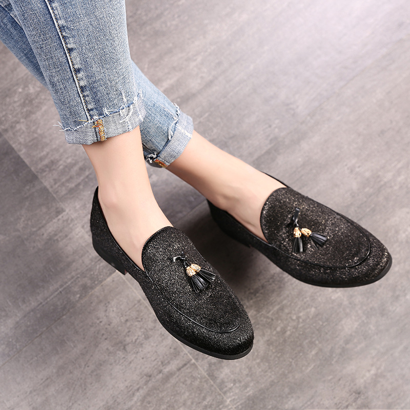 Bean shoes casual leather shoes personalized fashion tassel shoes African men's shoes