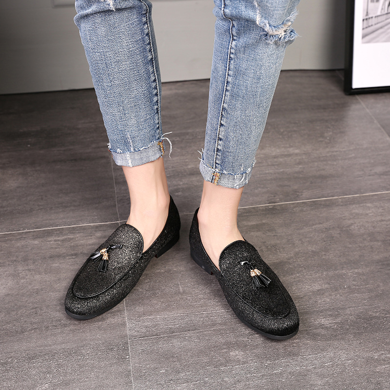 Bean shoes casual leather shoes personalized fashion tassel shoes African men's shoes