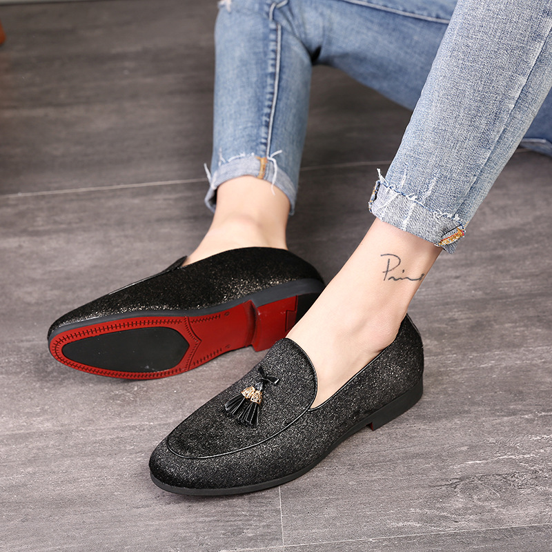 Bean shoes casual leather shoes personalized fashion tassel shoes African men's shoes