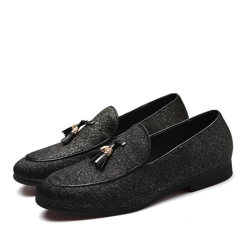 Bean shoes casual leather shoes personalized fashion tassel shoes African men's shoes