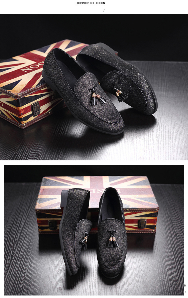 Bean shoes casual leather shoes personalized fashion tassel shoes African men's shoes