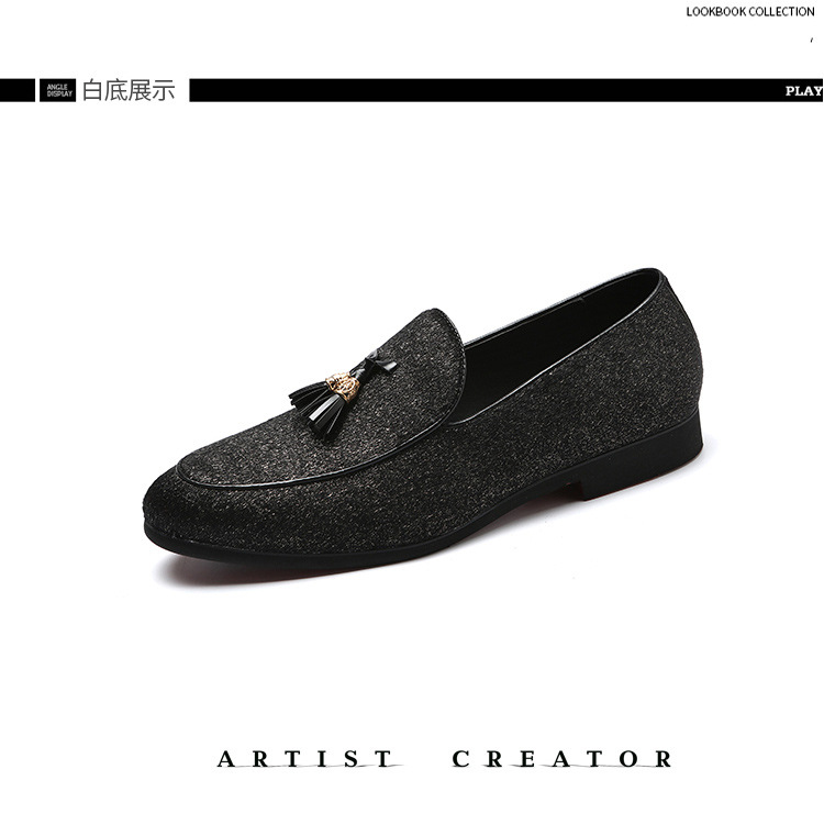 Bean shoes casual leather shoes personalized fashion tassel shoes African men's shoes