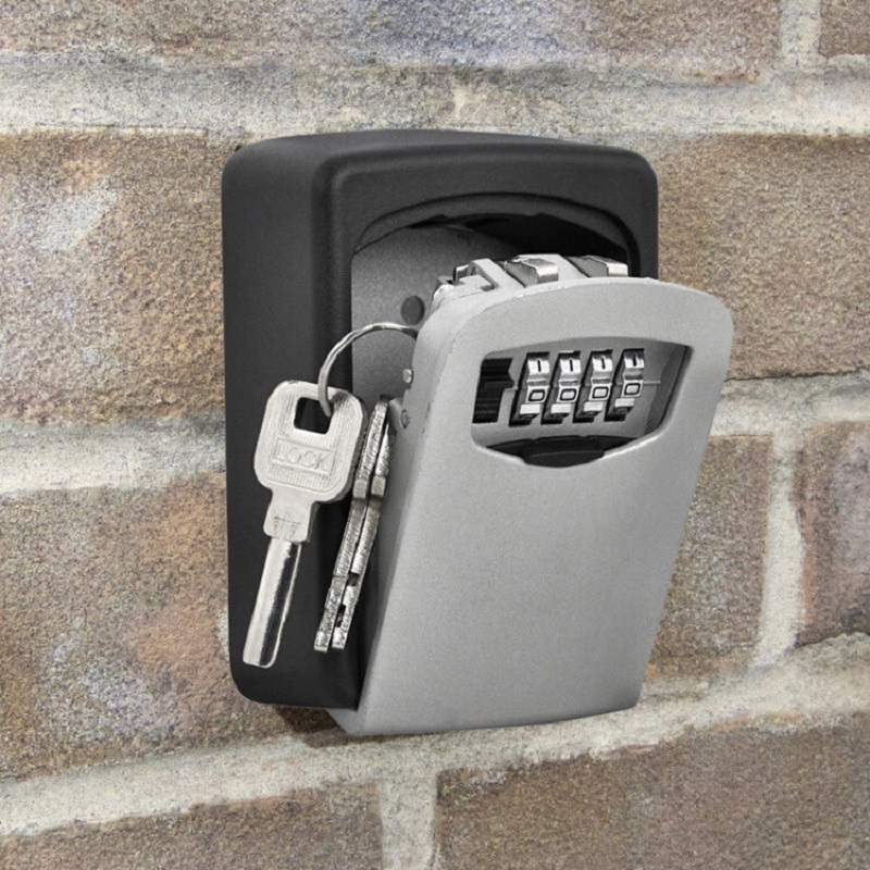 Key Safe Box  4 Digit Combination Key Storage Lock Box  Password Lock Hidden Keys Storage Box