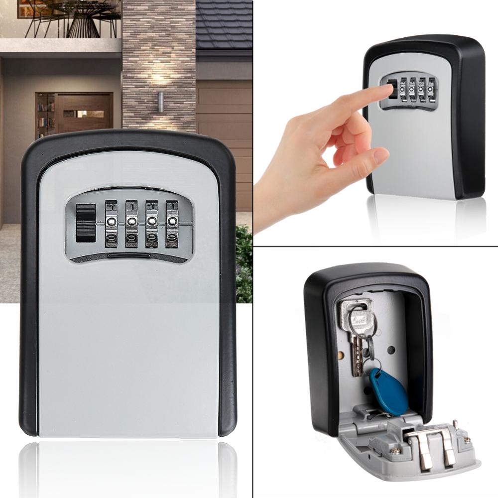 Key Safe Box  4 Digit Combination Key Storage Lock Box  Password Lock Hidden Keys Storage Box