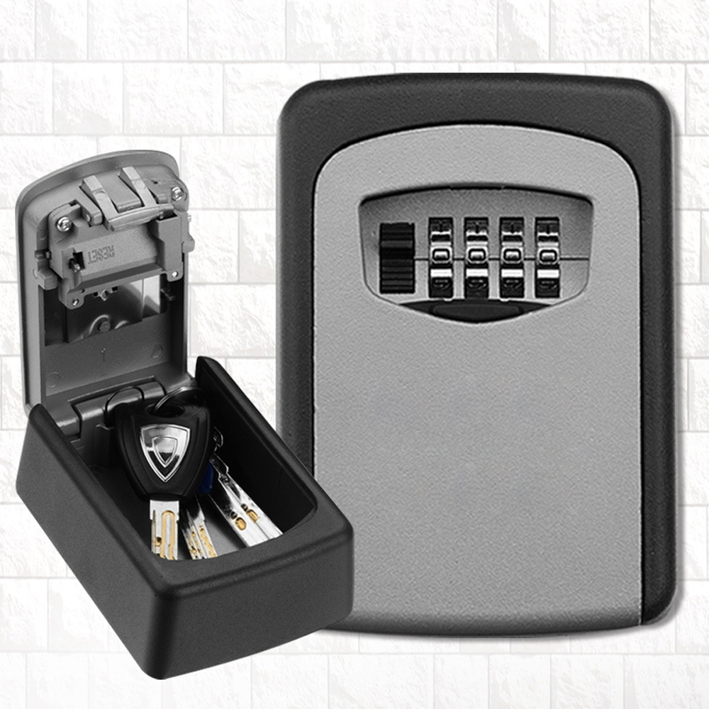 Key Safe Box  4 Digit Combination Key Storage Lock Box  Password Lock Hidden Keys Storage Box