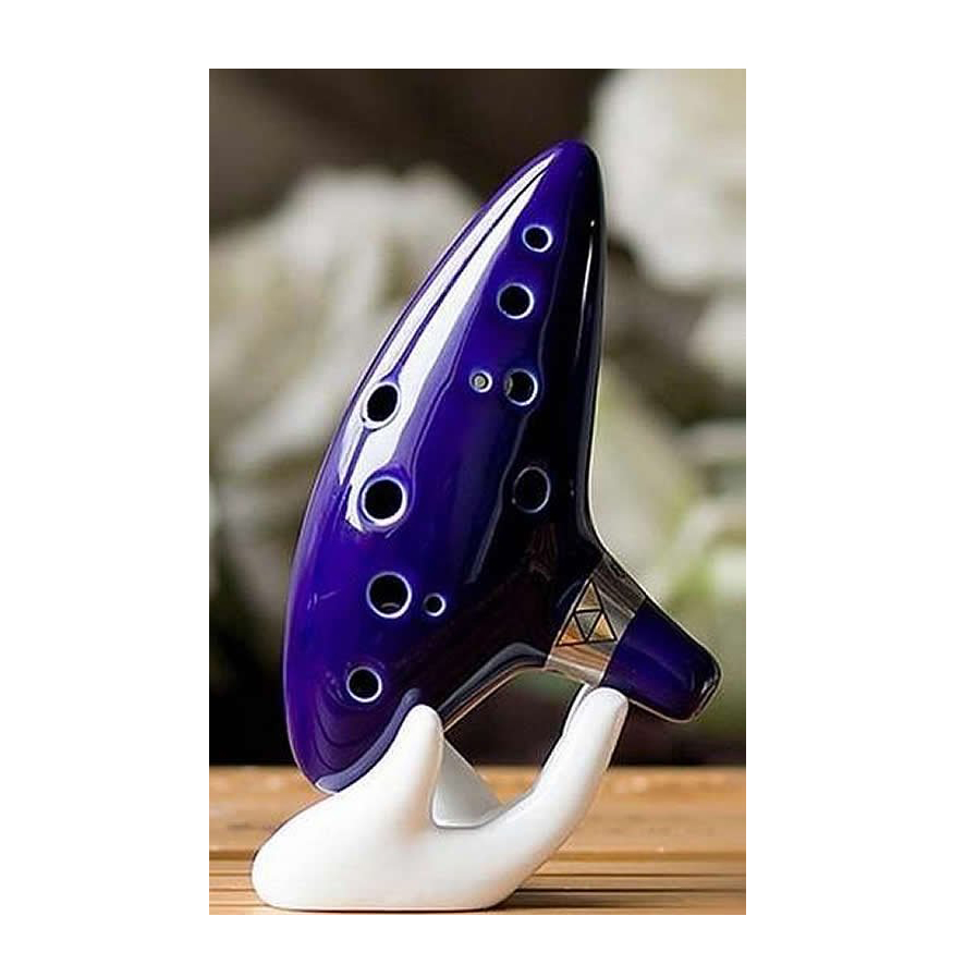 12 Hole Blue Ocarina Ceramic Alto C Legend of Zelda Ocarina Flute Instrument